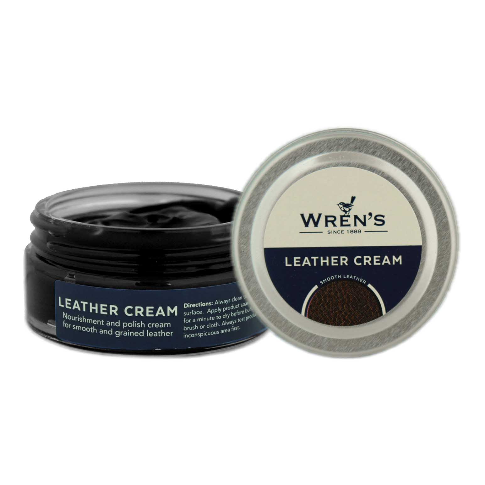 Wrens Leather Cream Jar 50ml 118 Black