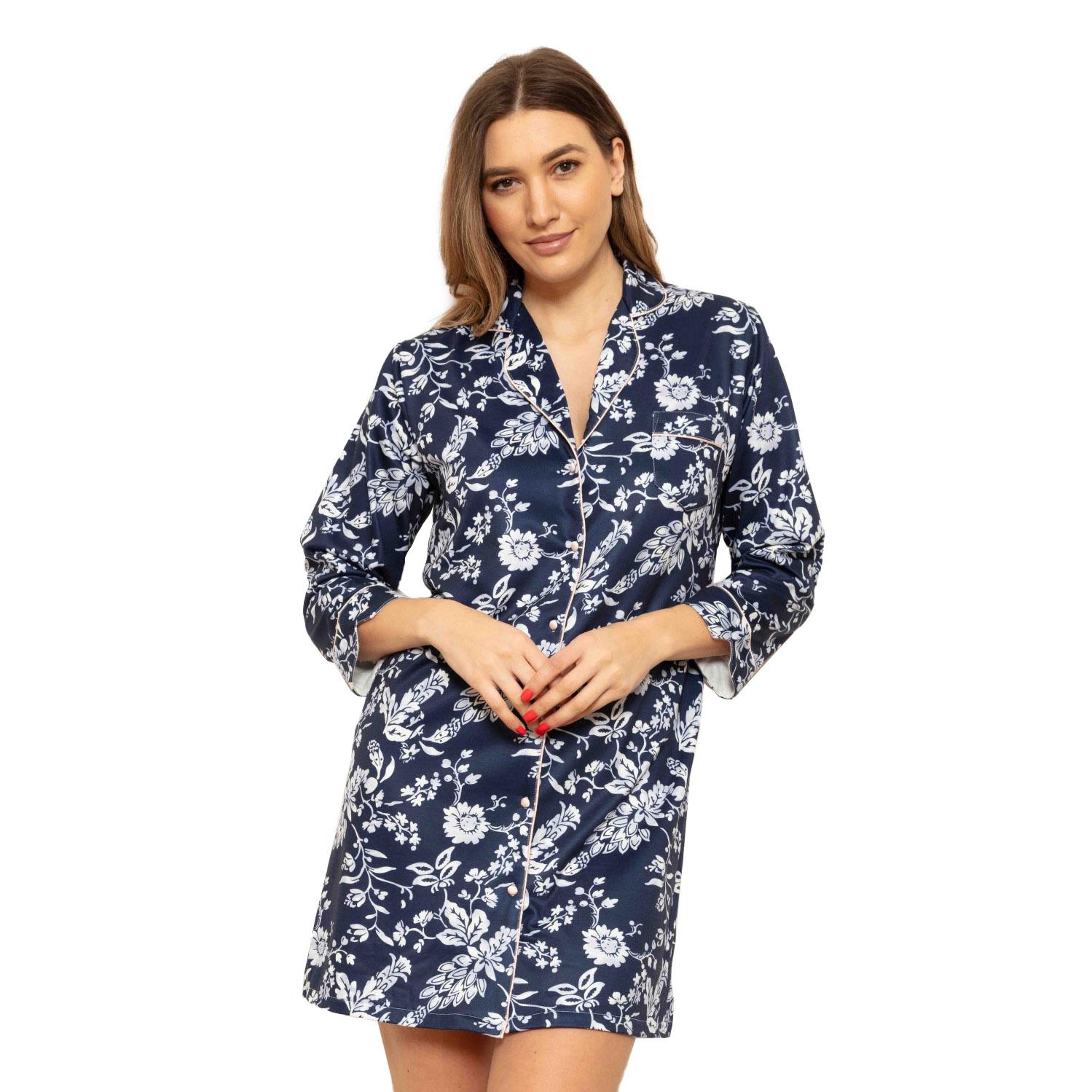 Cottonreal Midnight Fern Cotton Fleece Nightshirt