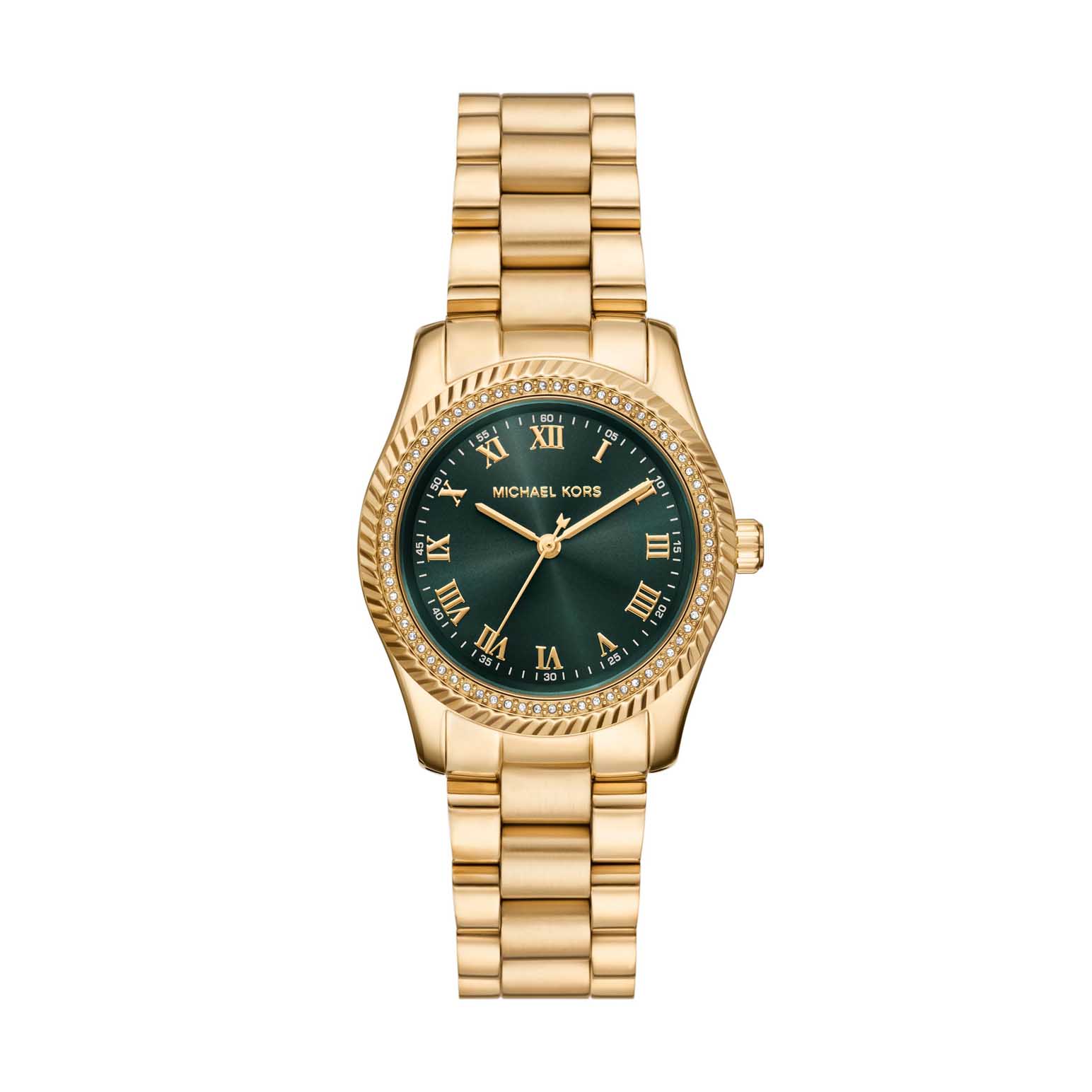 Michael Kors Lexington Three-Hand Gold-Tone Stainless Steel Watch