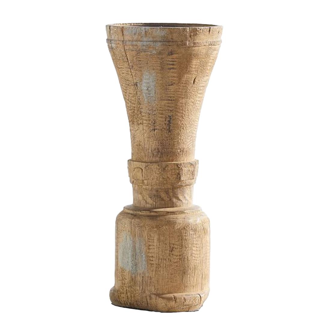 Pottery Barn Ava Turned Wood Pillar Candleholder
