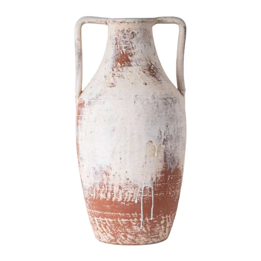 French Country Glacier Terracotta Urn Tall