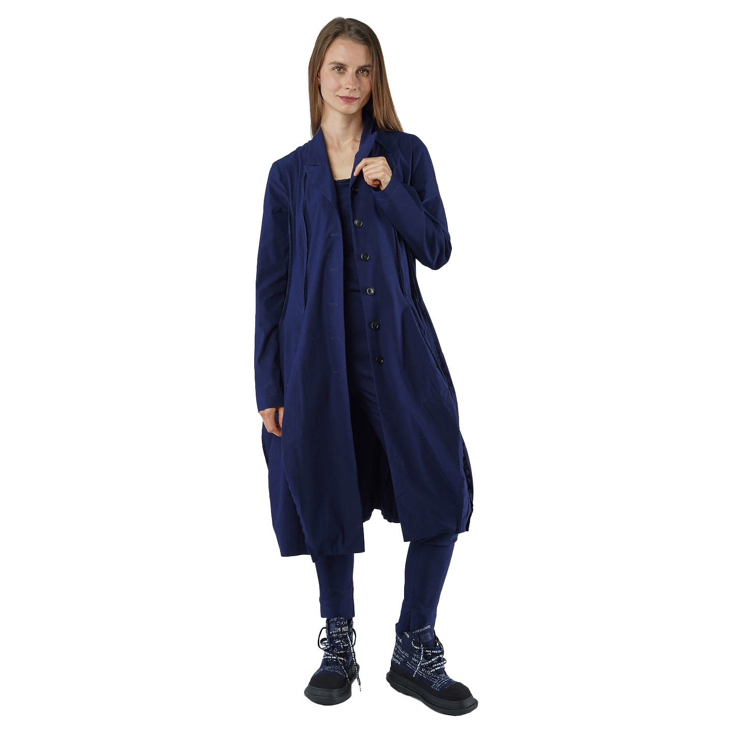 Rundholz Panelled Long Button Up Coat