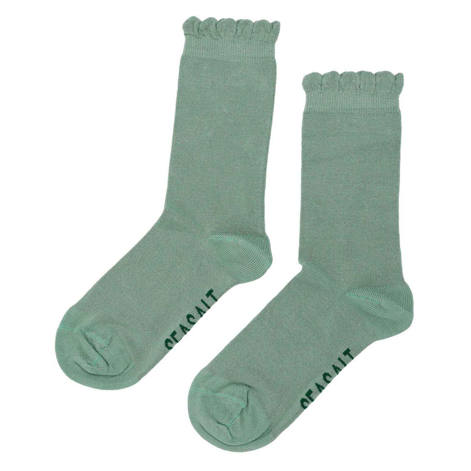Seasalt Cornwall Scallop Sailor Socks - Foliage