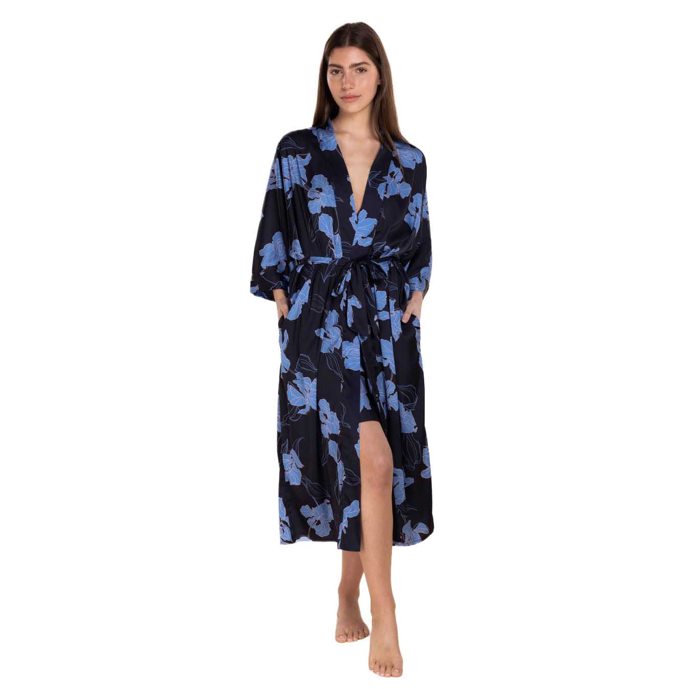 Gingerlilly Daisy Recycled Silky Satin Long Robe