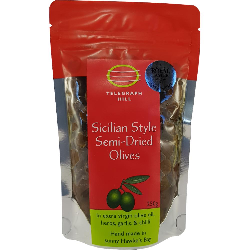 Telegraph Hill Sicillian Semi Dried Olives 250g