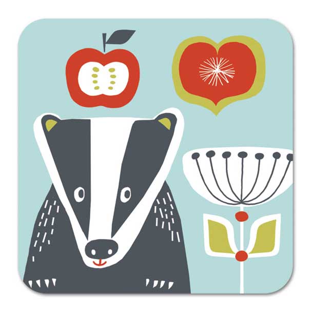 repeat repeat Folkland Badger Coaster