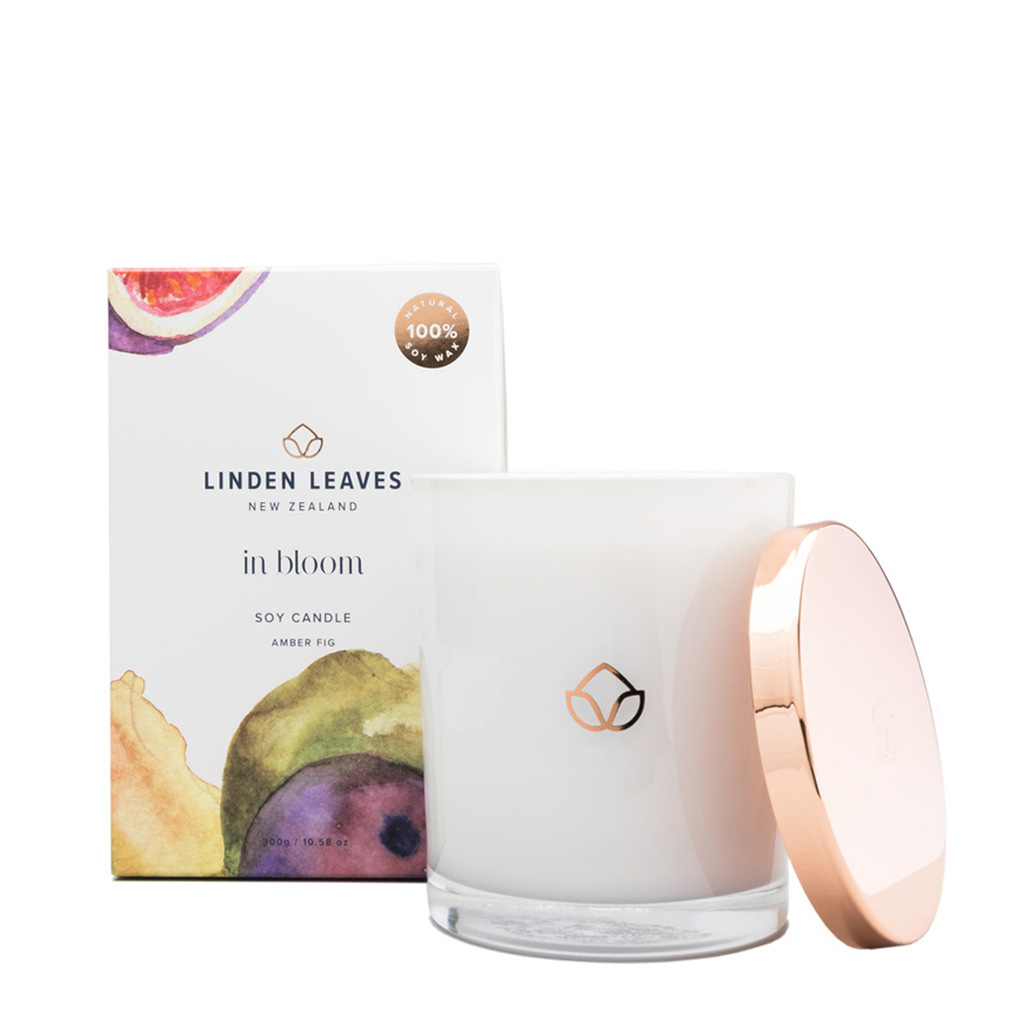 Linden Leaves Amber Fig Soy Candle 300gm