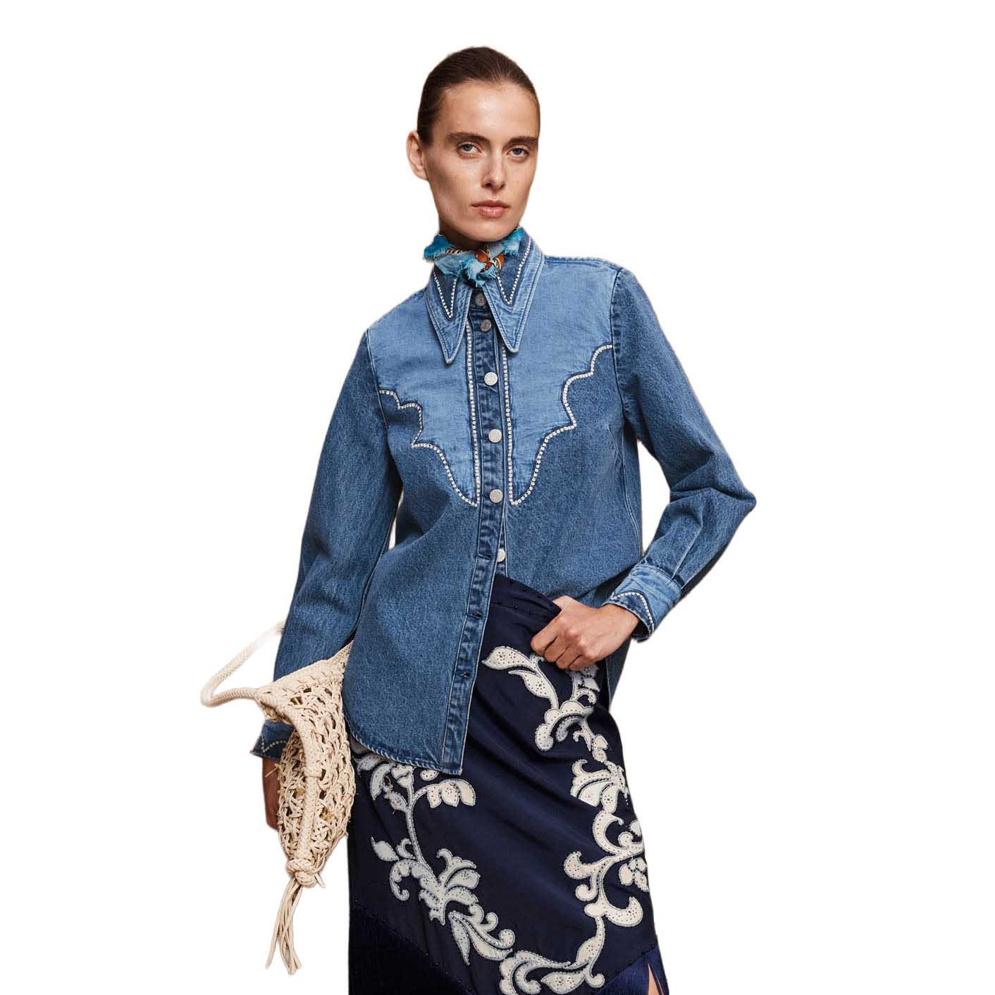 AL&Eacute;MAIS Jesse Denim Applique Shirt