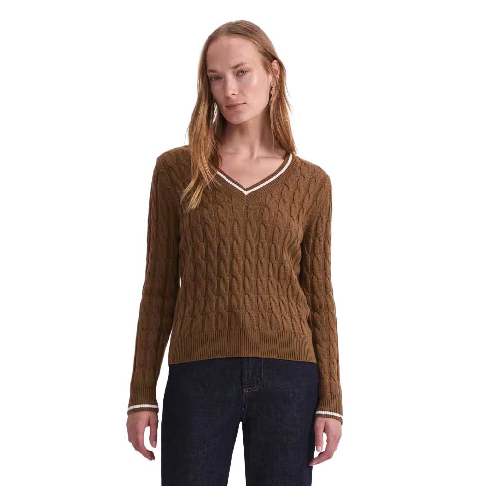 Sportscraft Merino Cable V-Neck Sweater