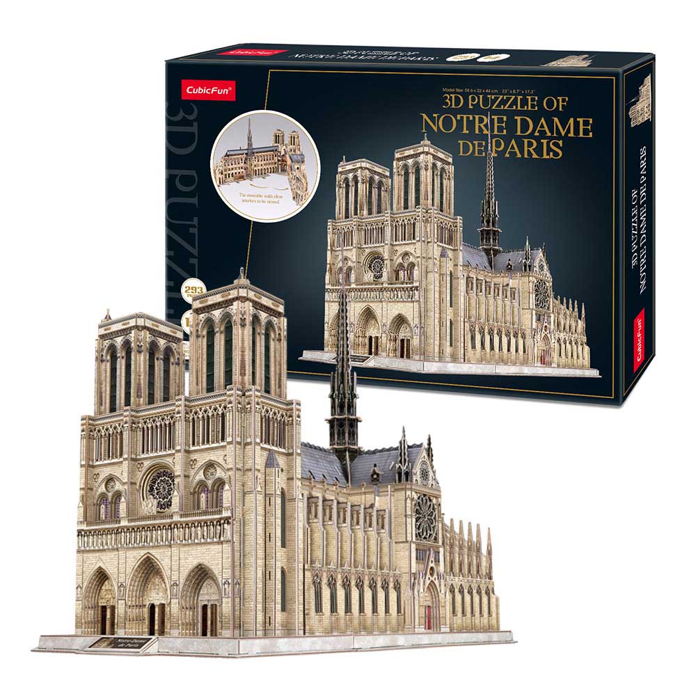 CubicFun Notre Dame de Paris 3D XXL Puzzle