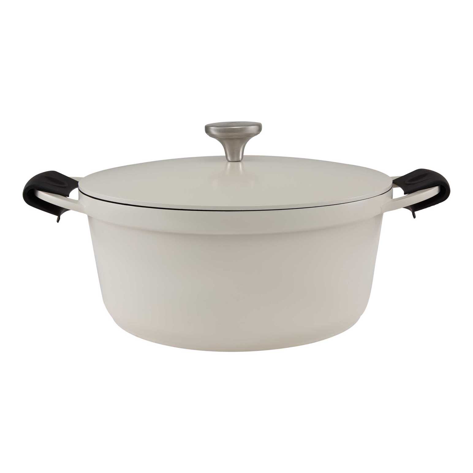 Maxwell & Williams Cast Lite Non-Stick Casserole 28cm/6.3L Ecru Gift Boxed