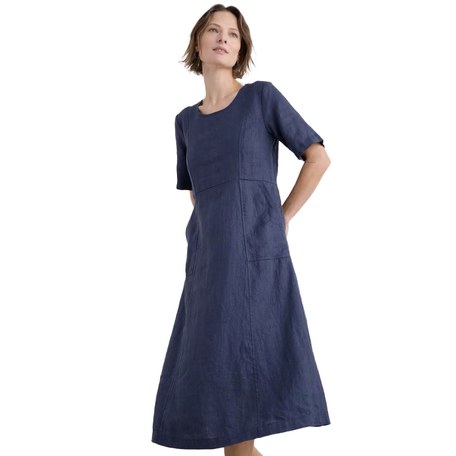 Seasalt Cornwall Grass Wave Dress Maritime