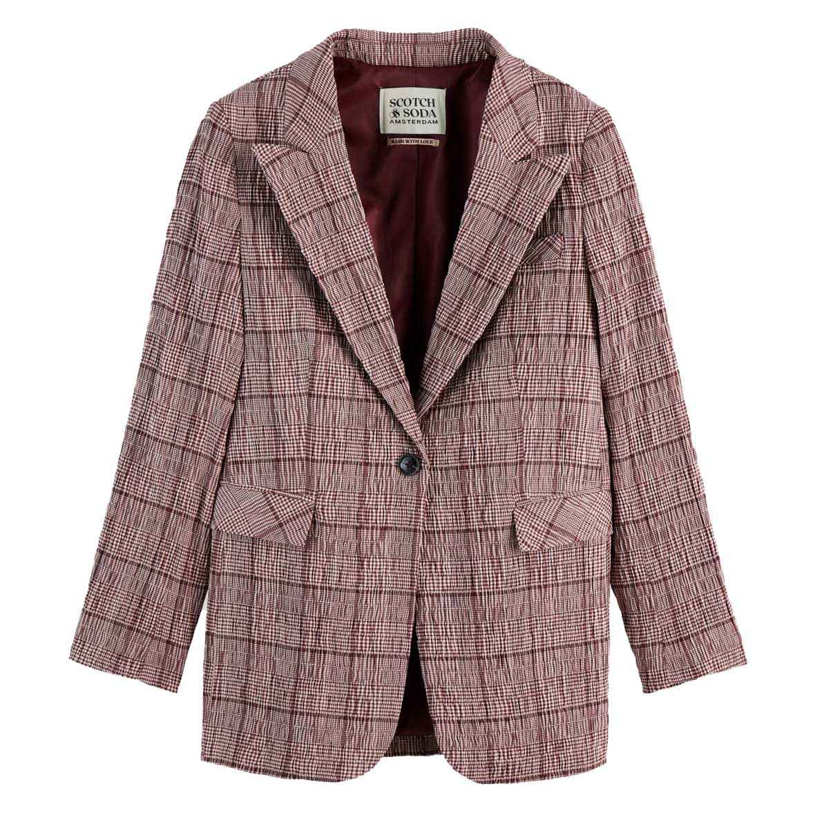 Scotch & Soda Prince Of Wales Seersucker Blazer