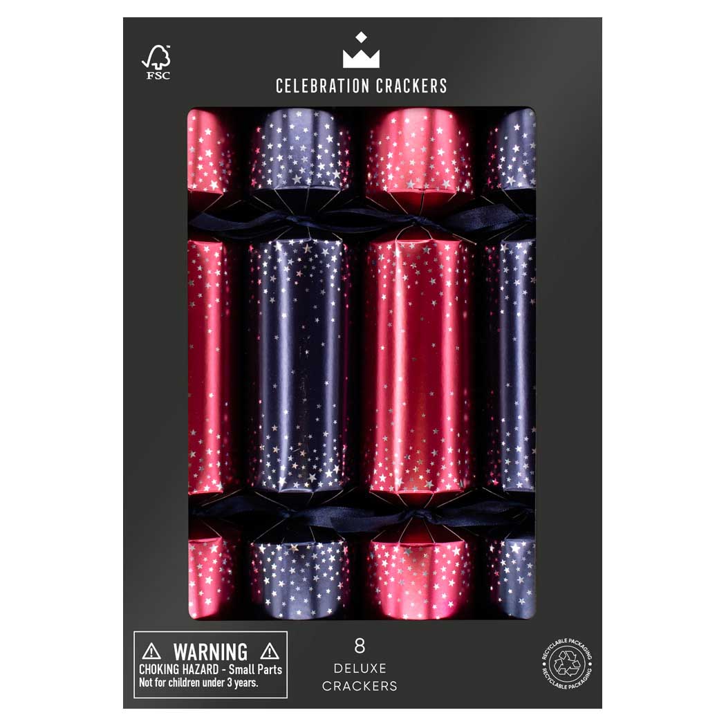 The Paperie Crackers Midnight Stars (8 Pack)