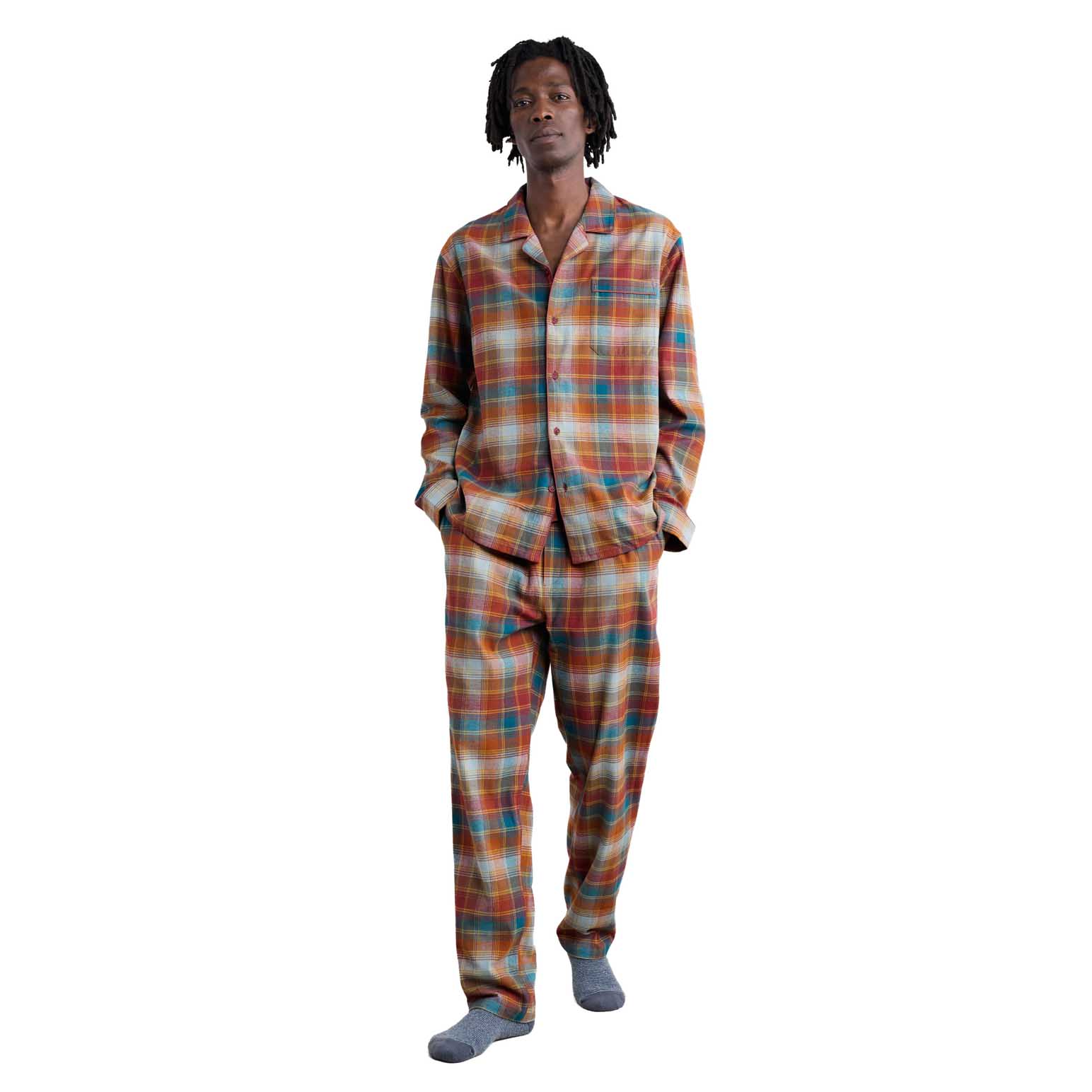Seasalt Cornwall Netter Pyjama Set Root Cellar Conker