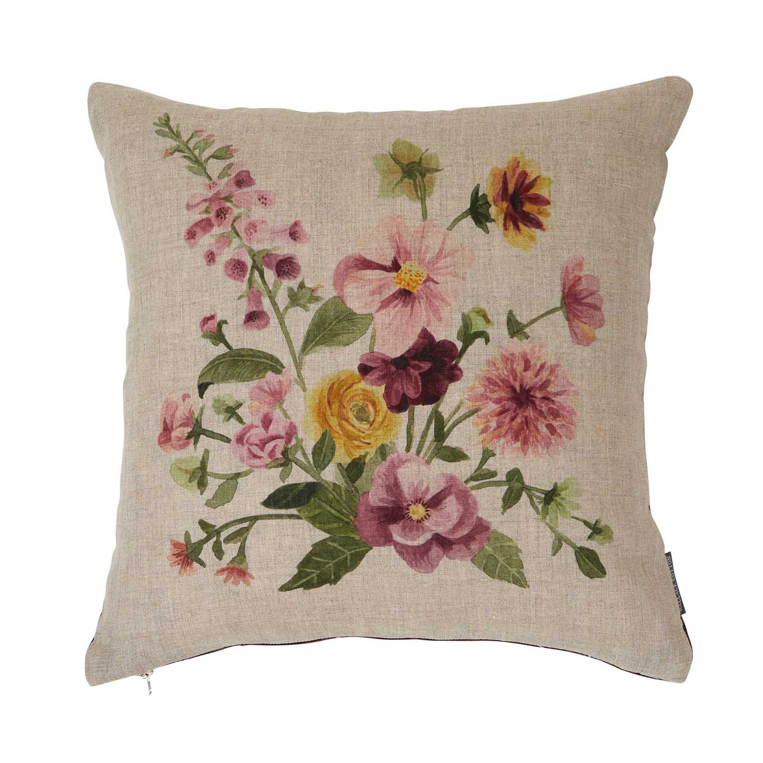 Wallace Cotton Spring Bloom Square Cushion Cover