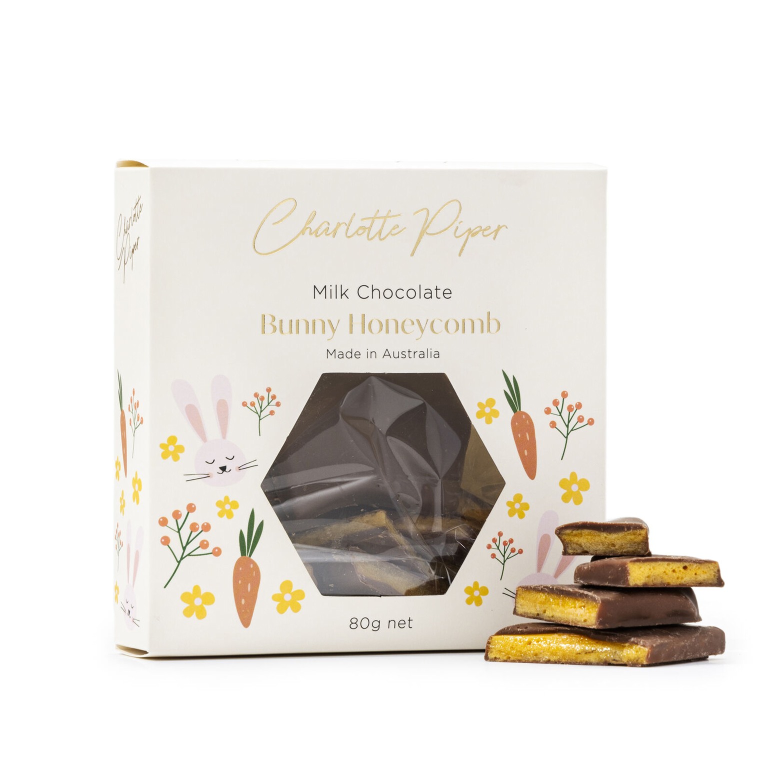 Charlotte Piper Easter Milk Chocolate Honeycomb 80g