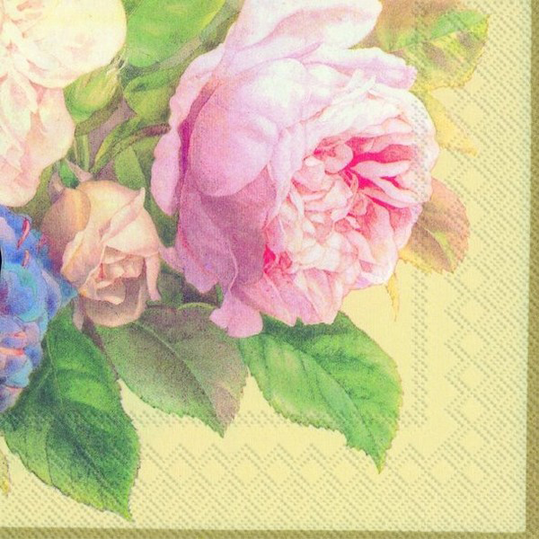 IHR Luncheon Napkin Fairy Rose Cream
