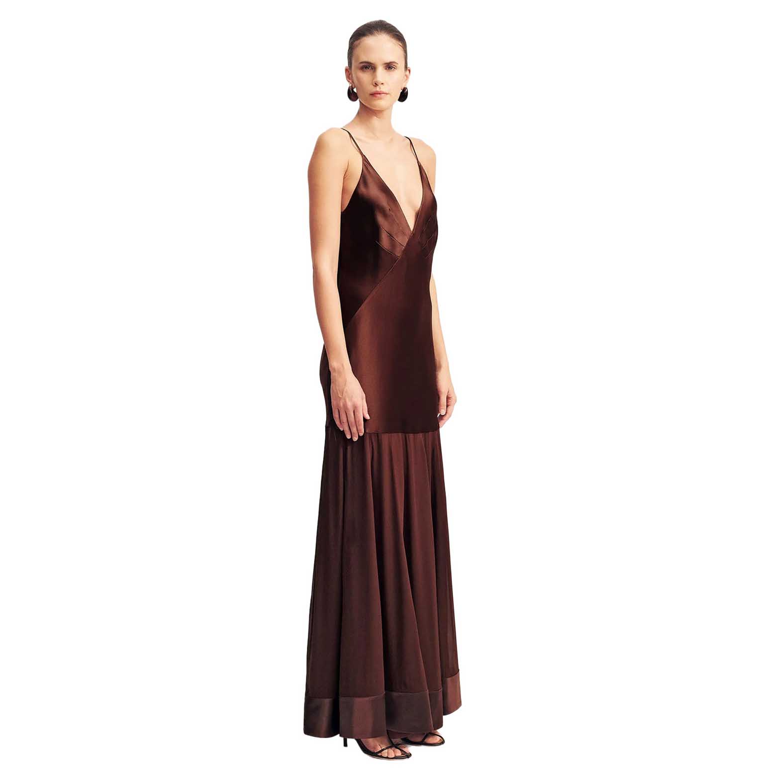 Shona Joy Moraya Plunged Maxi Dress