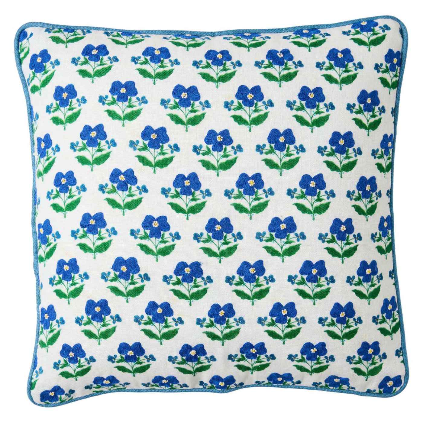 Kip&Co X Anna Spiro Indian Summer White Embroidered Cushion