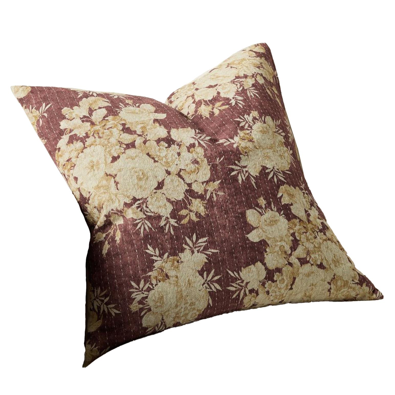Pottery Barn Zenia Floral Quilted Cushion Cover 56cm