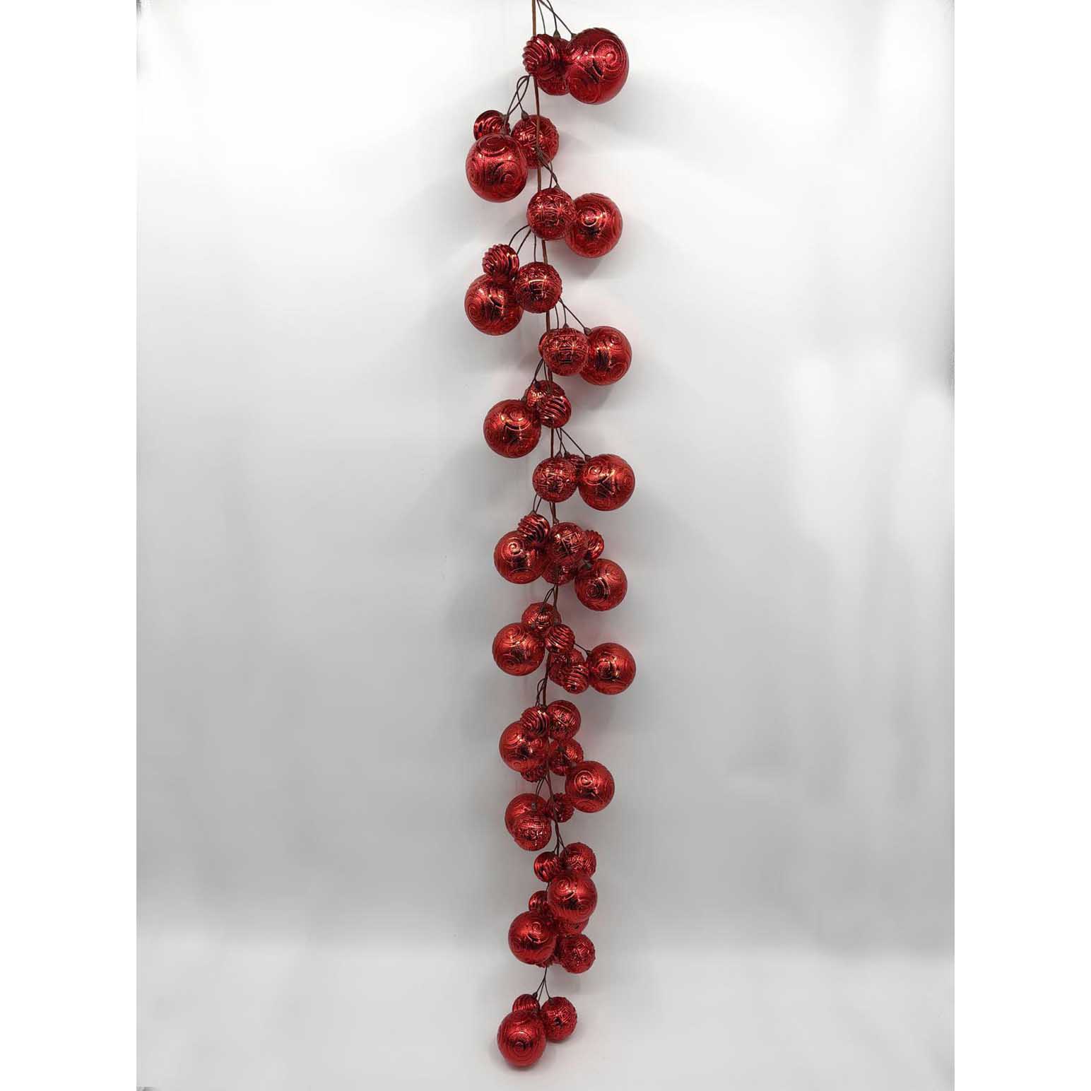 Texture Xmas Bauble Garland 200cm