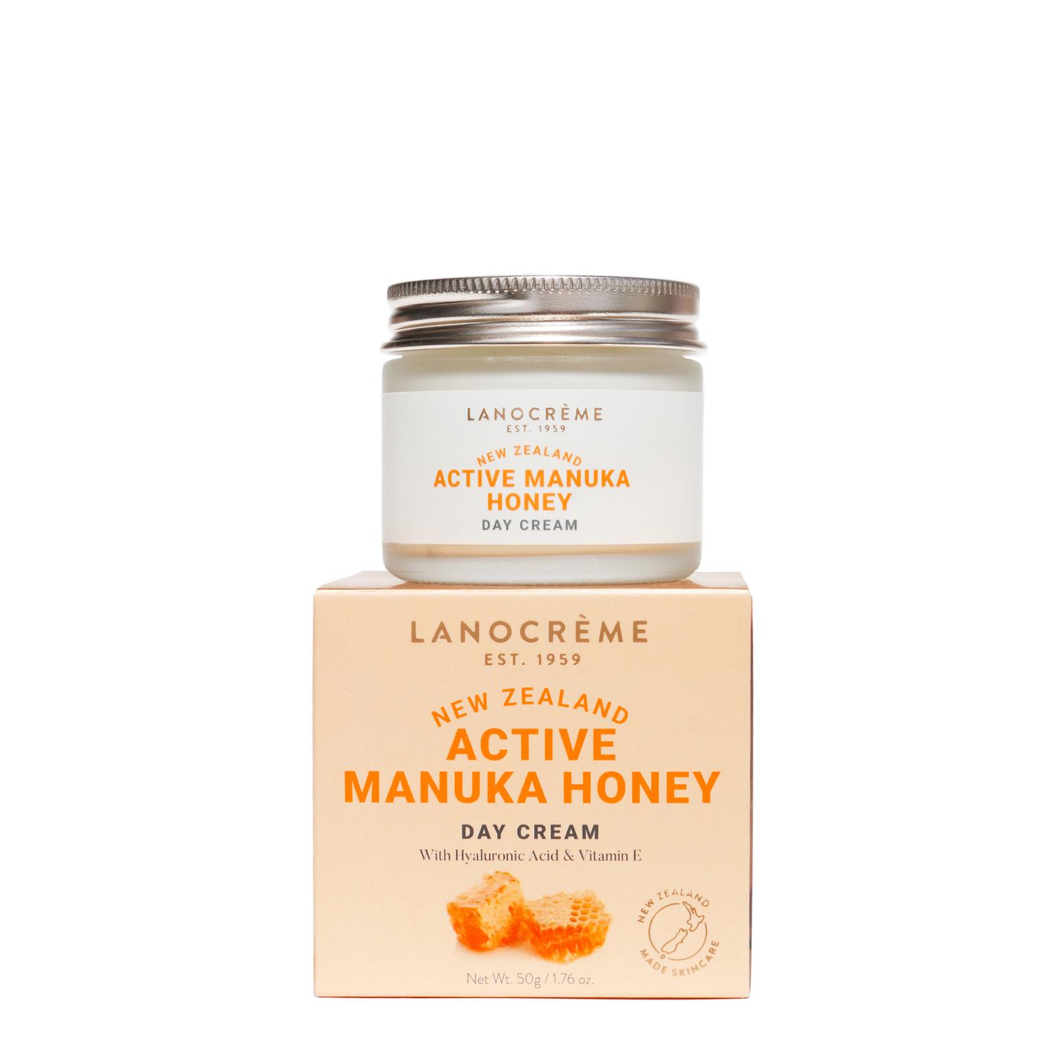 Lanocreme Manuka Honey Day Cream with Collagen & Hyaluronic Acid 50g
