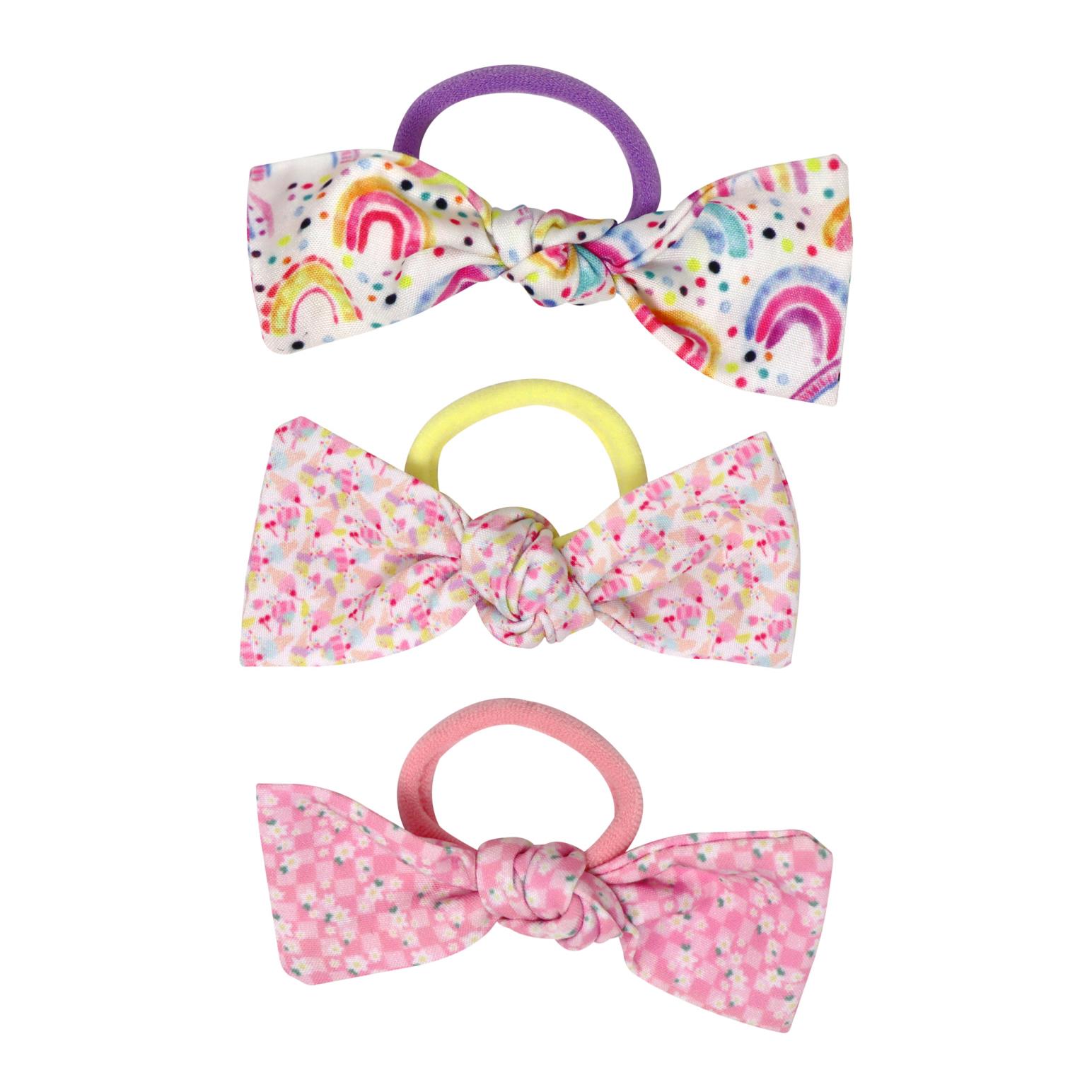 Pink Poppy Sweet 'n' Cute Knotted Bow Hair Elastics Set