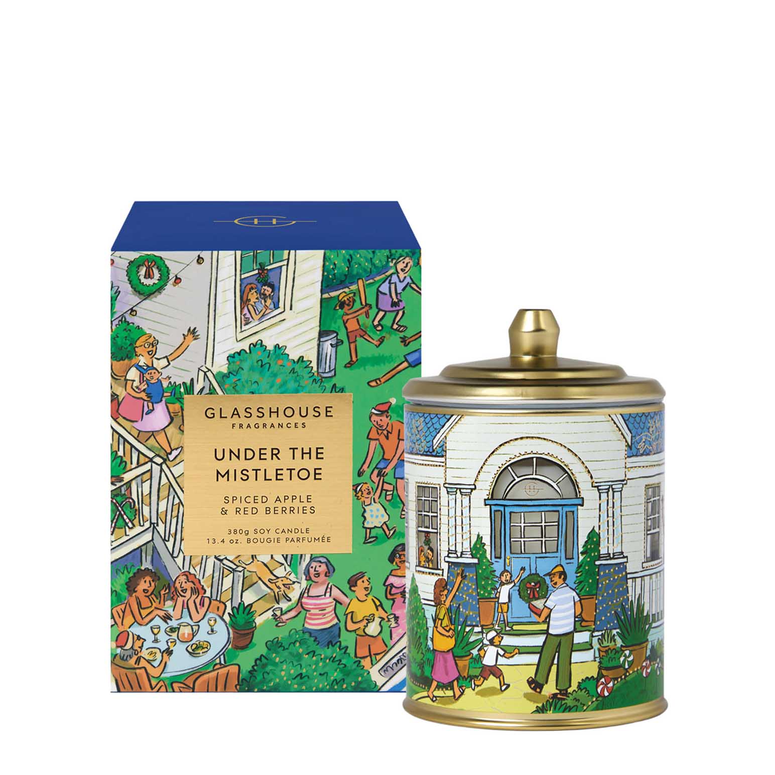 Glasshouse Fragrances Under The Mistletoe Soy Candle 380g