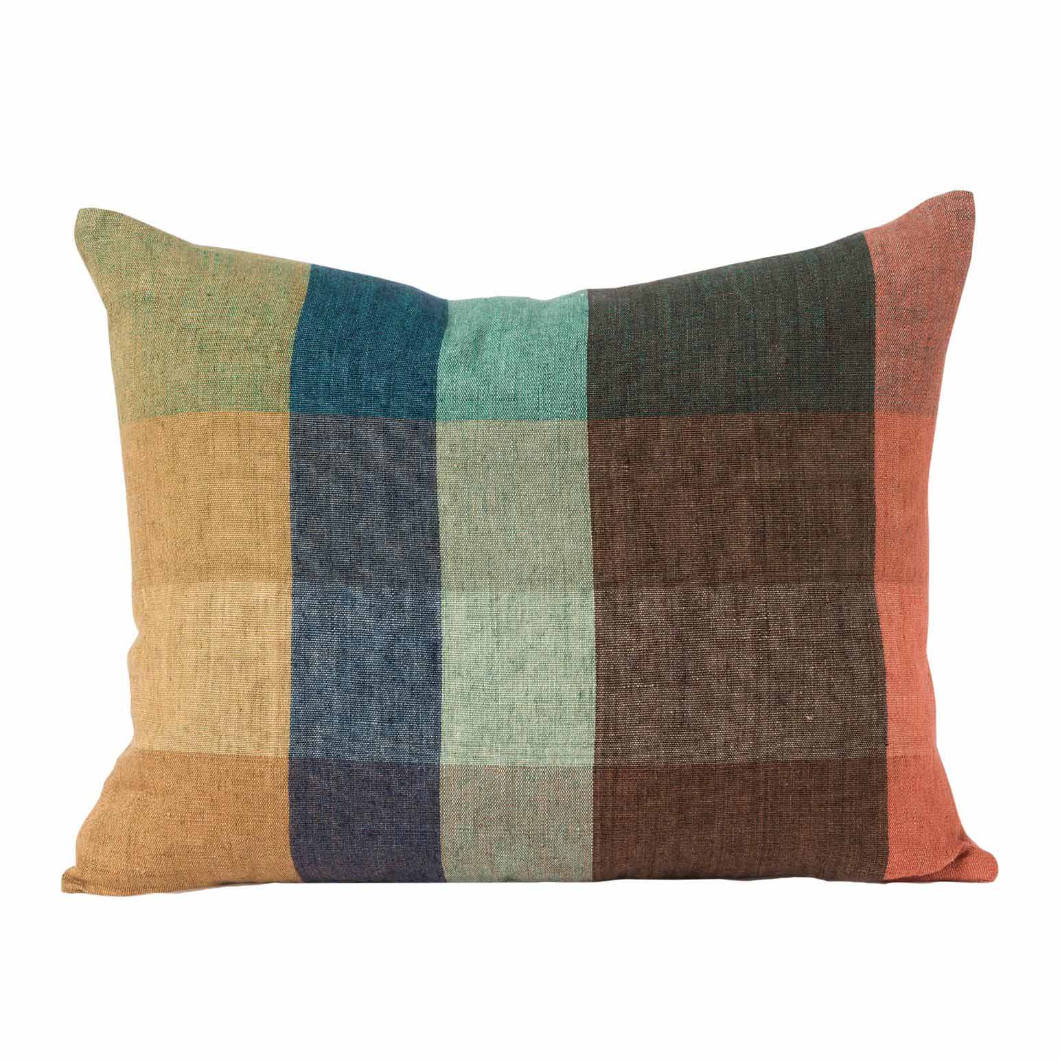 Città Cabin Linen Cushion Cover Kermit Multi  55X45Cm