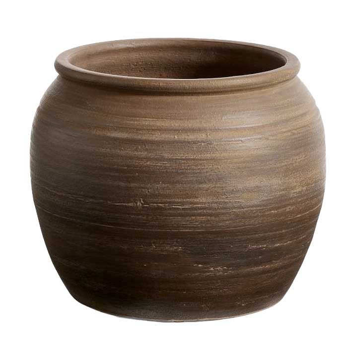 Pottery Barn Tuscany Planter Collection 24cmD Medium Brown