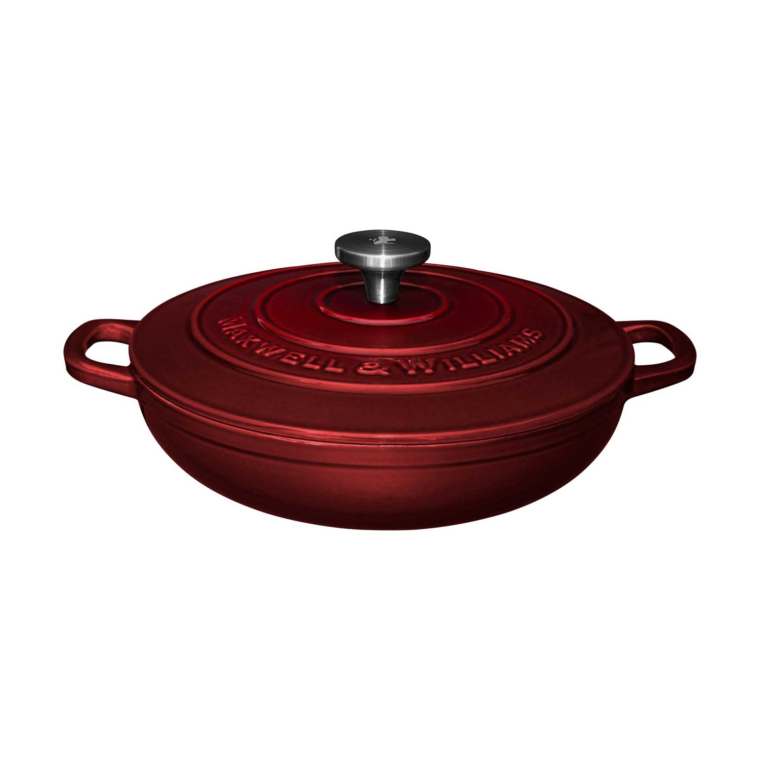 Maxwell & Williams Cast Iron Braiser Merlot 27cm/3.3L Gift Boxed