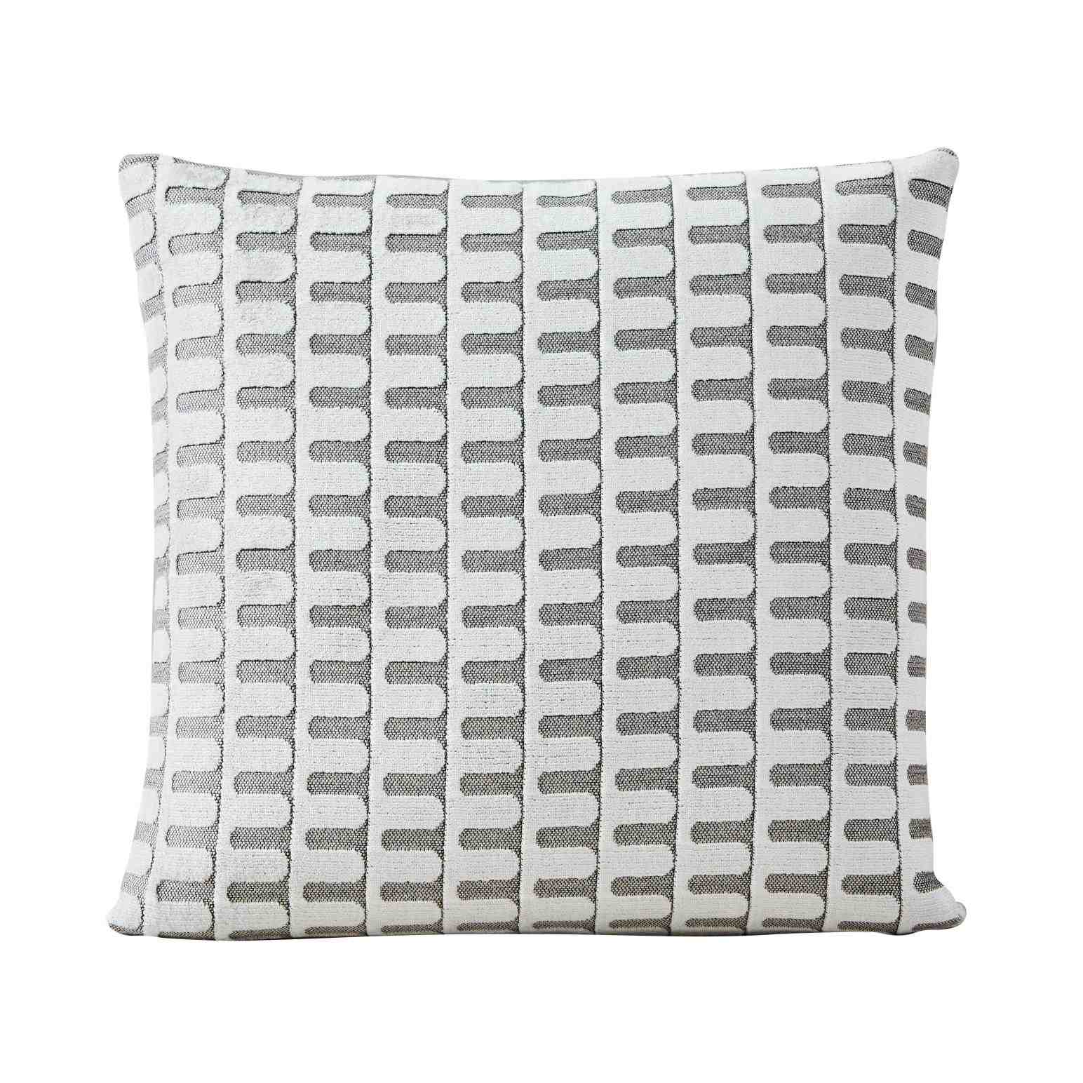 West Elm Cut Velvet Arches Cushion Cover 51cm White