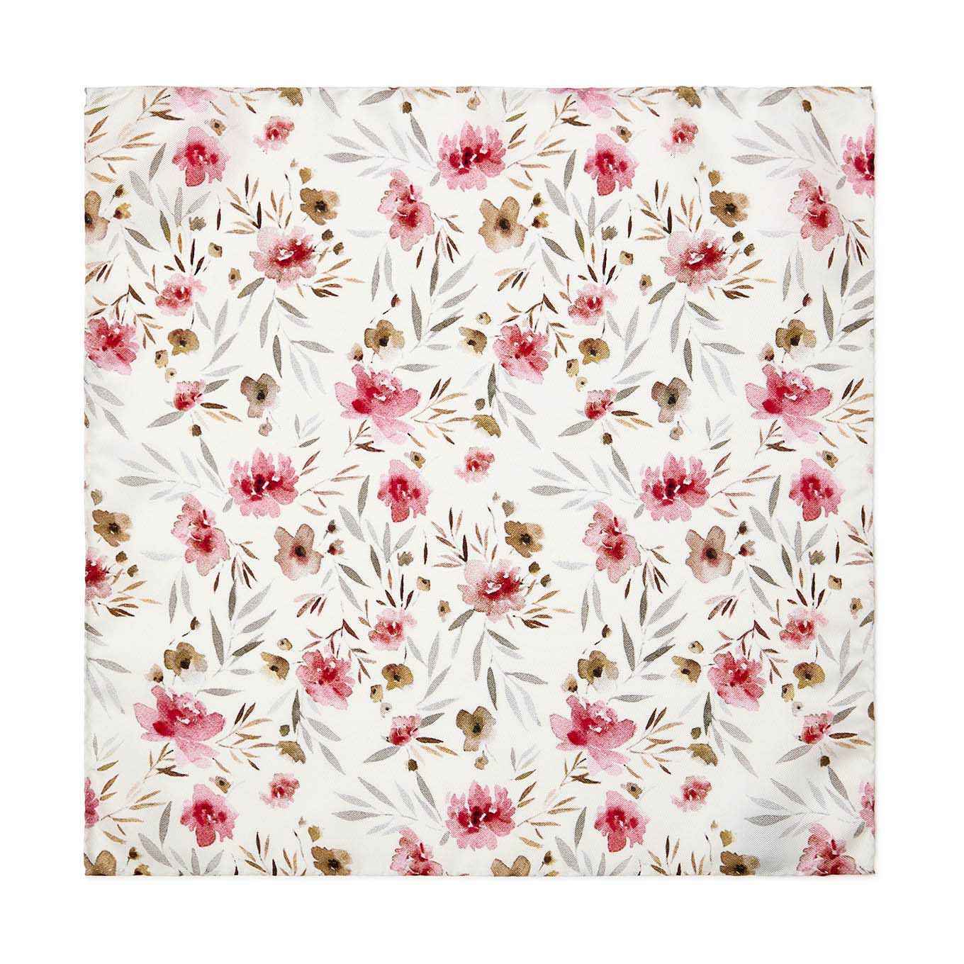 Cambridge Painted Floral Pocket Square