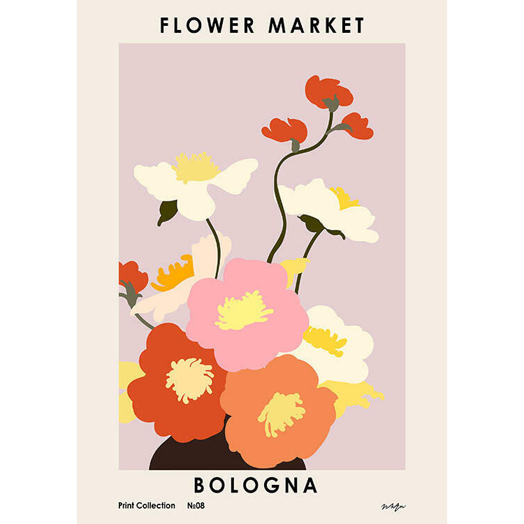 Flower Market Amsterdam A2 Framed Print
