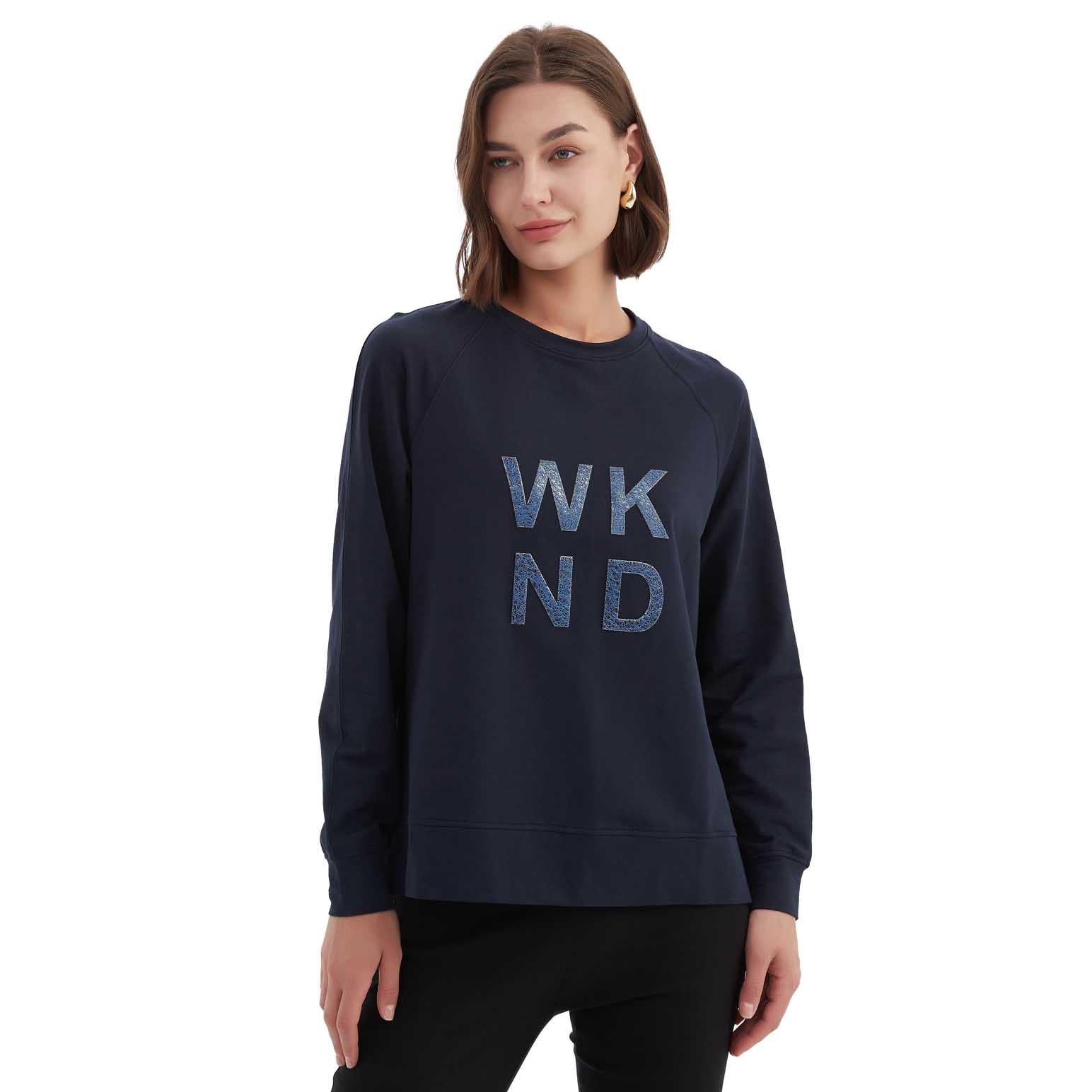 TIRELLI Embossed Metallic Weekend Sweatshirt