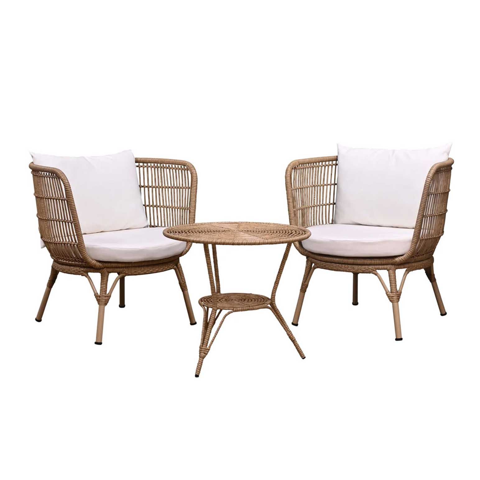 Clifton Outdoor 3-Piece Setting - Natural