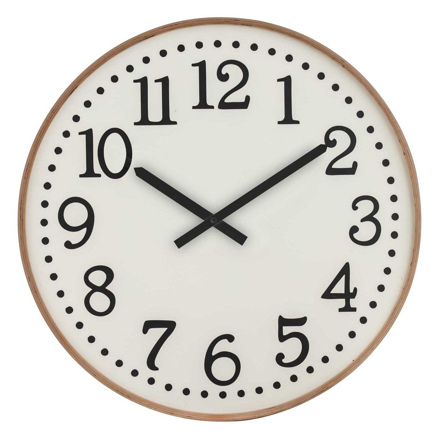 Amalfi Thomas Wall Clock - White/Natural