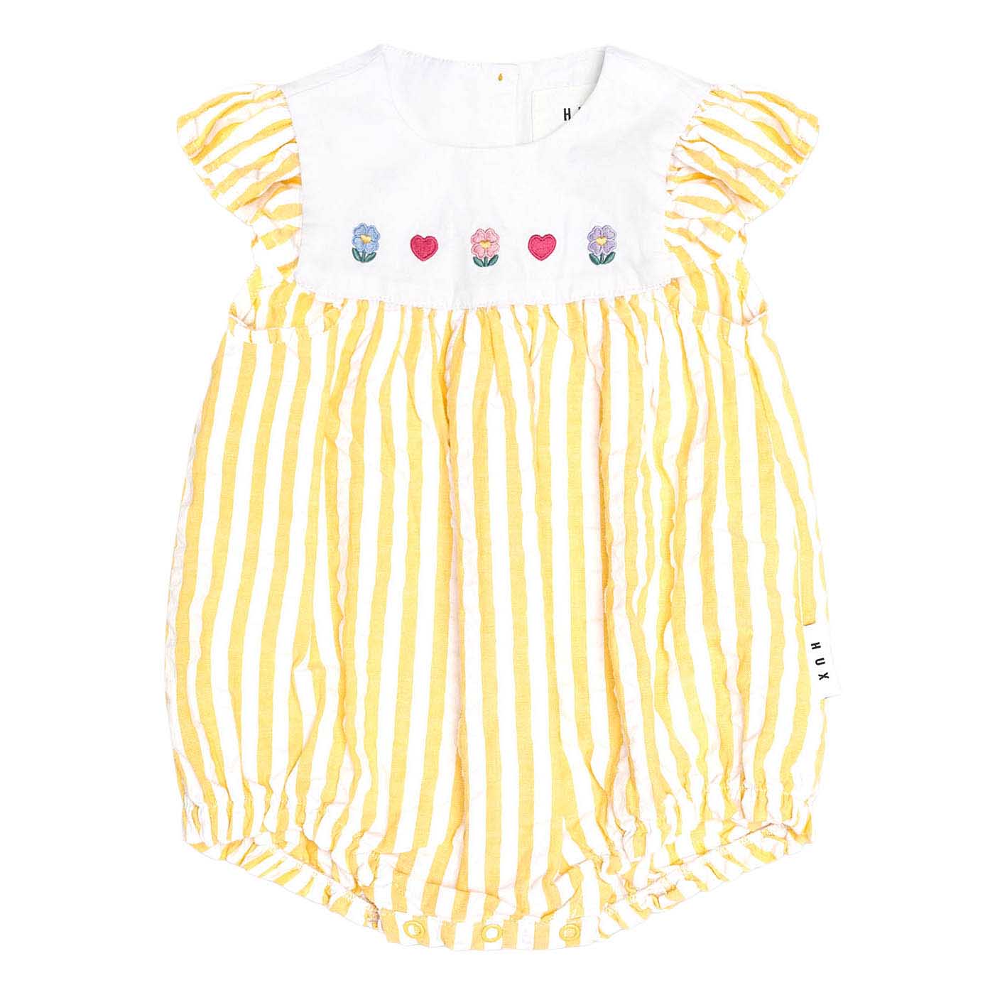 Huxbaby Flower Field Stripe Playsuit