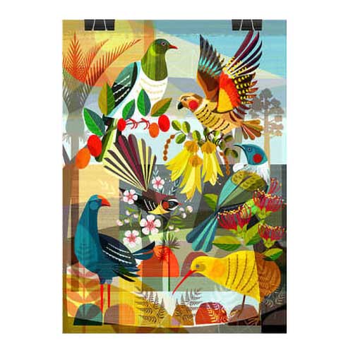 NZ Flora And Fauna Tea Towel