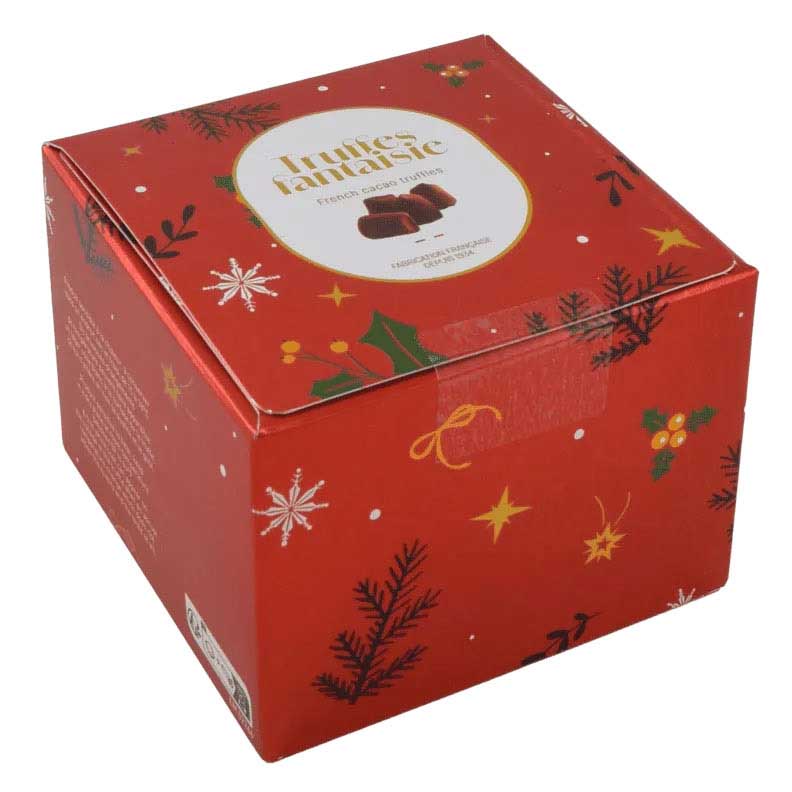 Mathez Christmas Box Red With Plain Truffles 100g