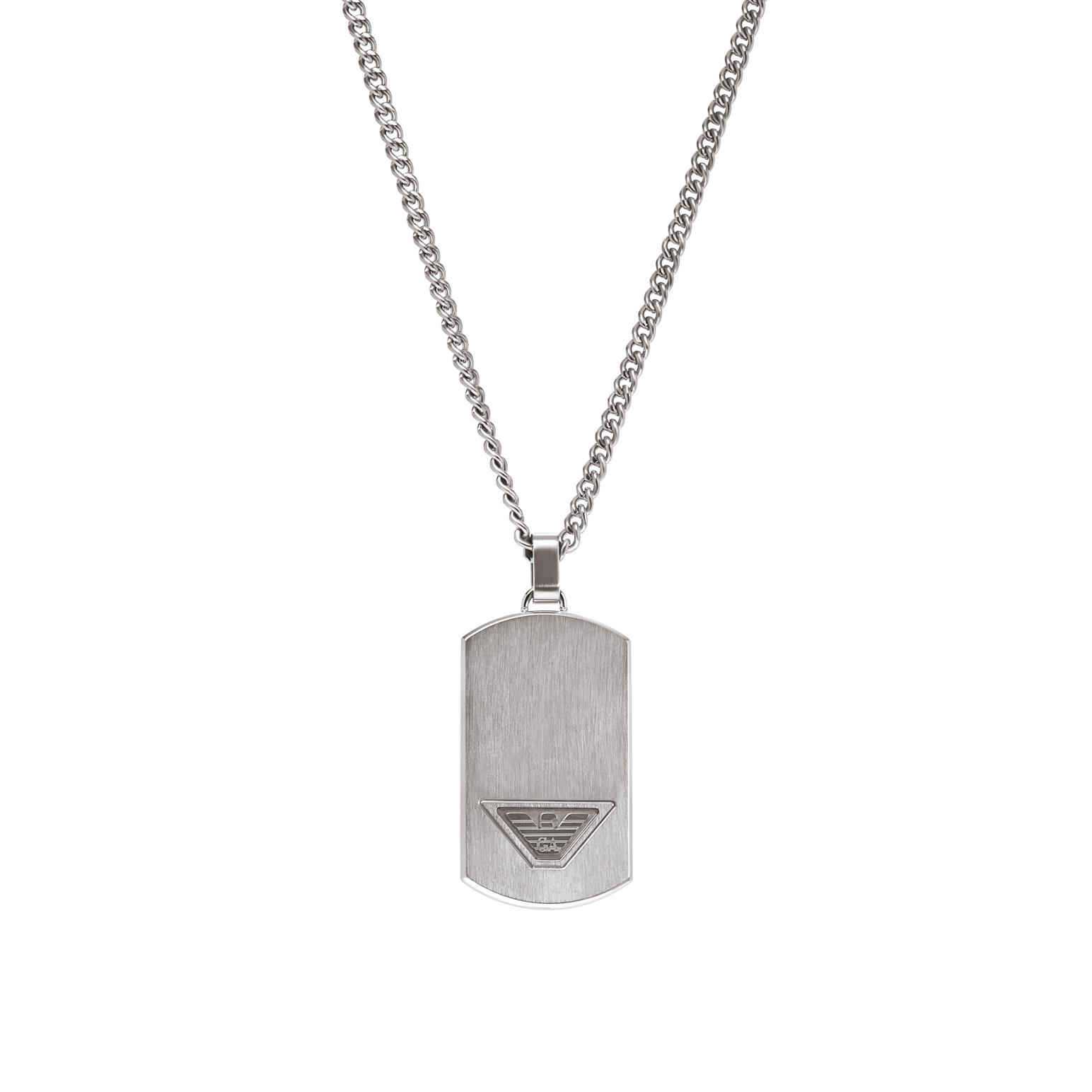 Emporio Armani Stainless Steel Dog Tag Necklace