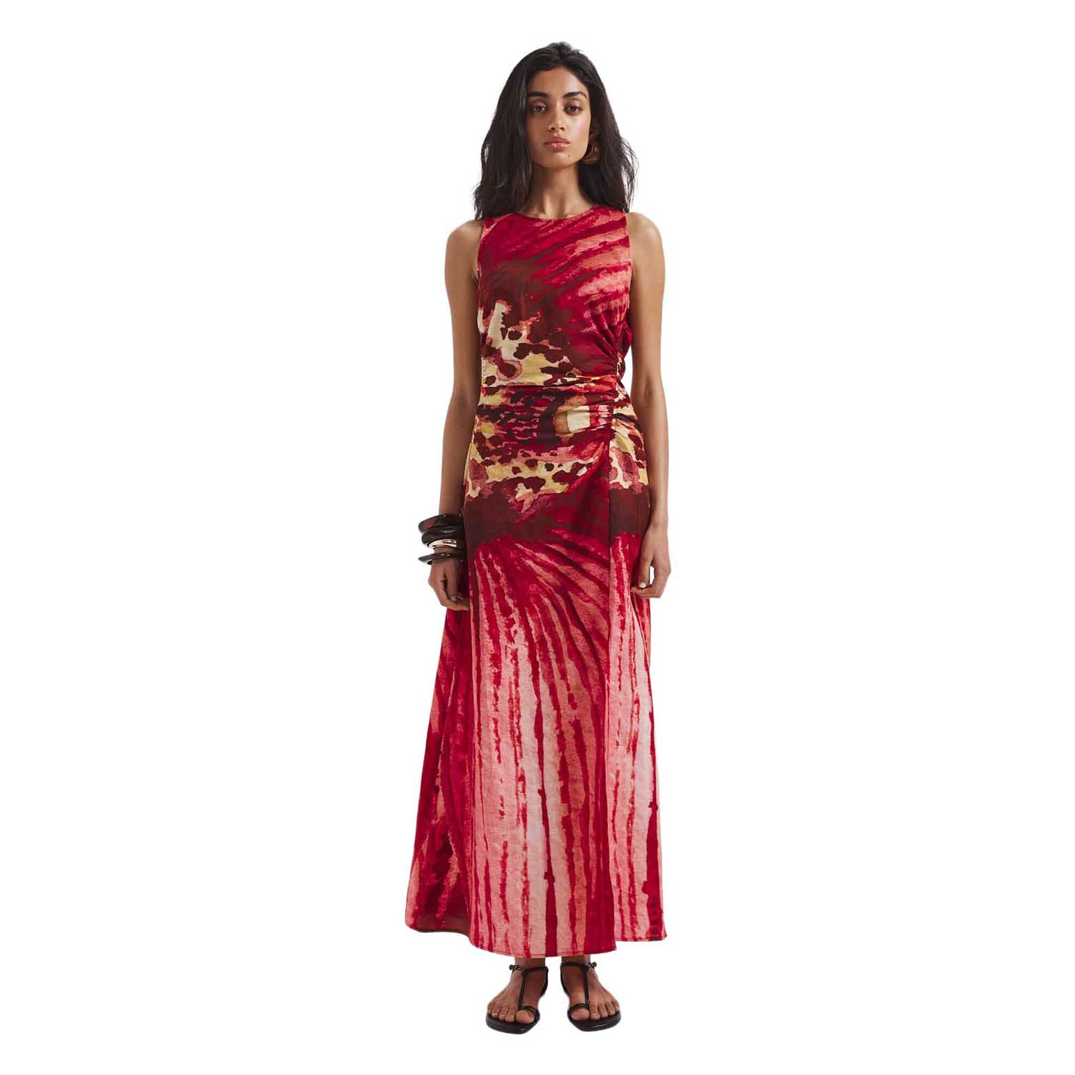 SABA Cymbelle Rouched Midi Dress