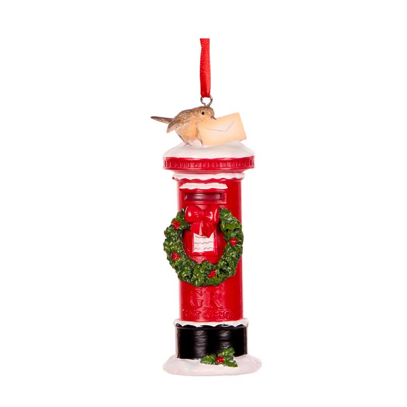 Holly & Ivy London Mailbox Hanging Ornament