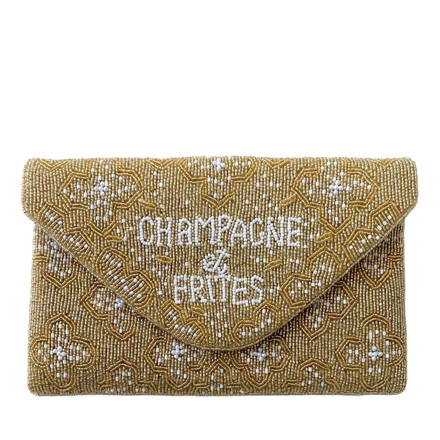 Dark Hampton The Champagne Et Frites Beaded Bag