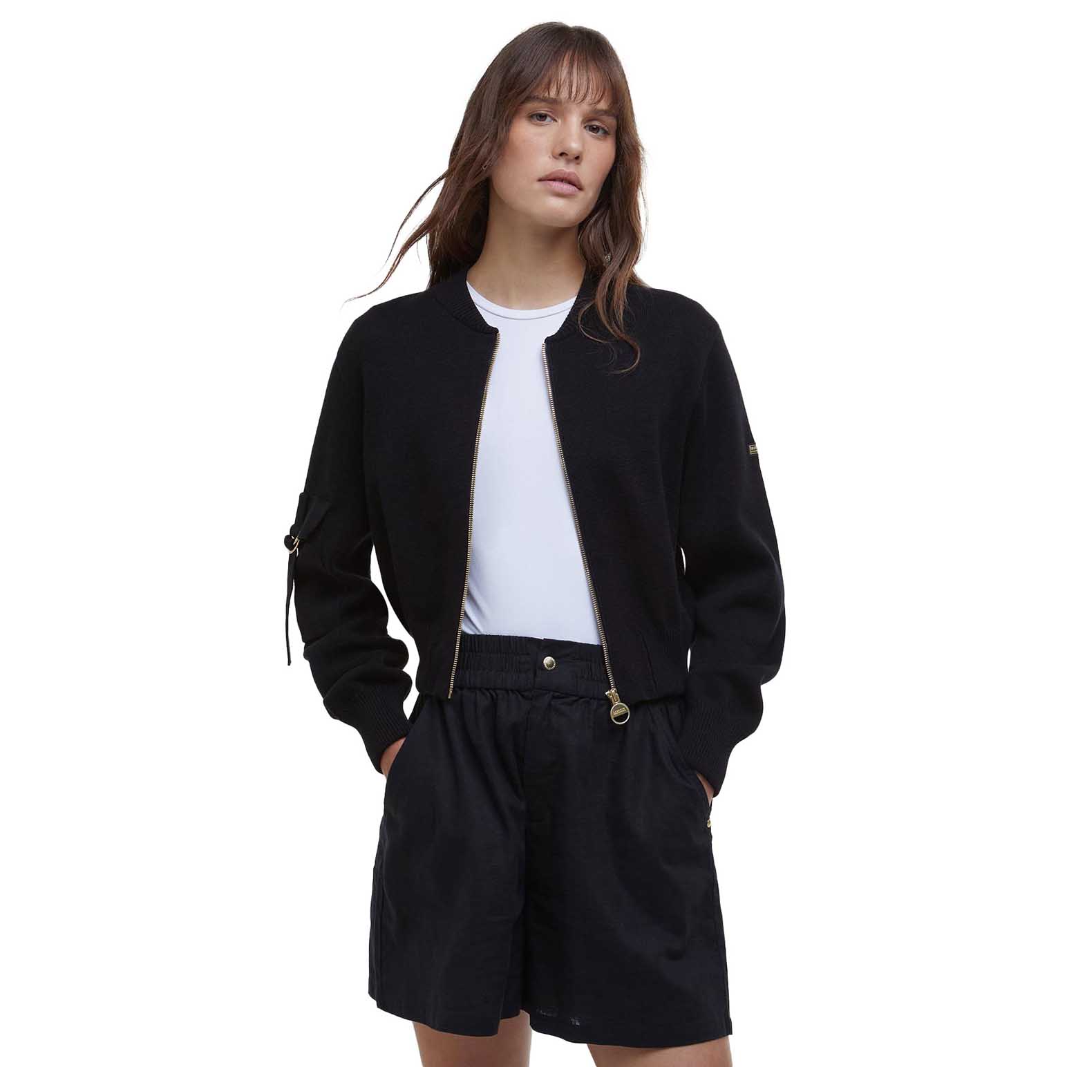 Barbour International Priya Knitted Bomber Jacket