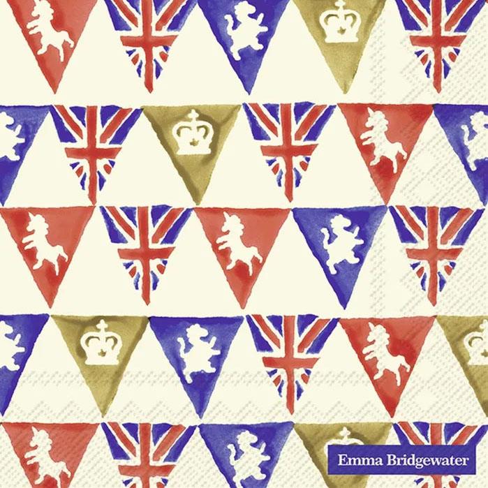 IHR Luncheon Napkin Union Jack Bunting EB