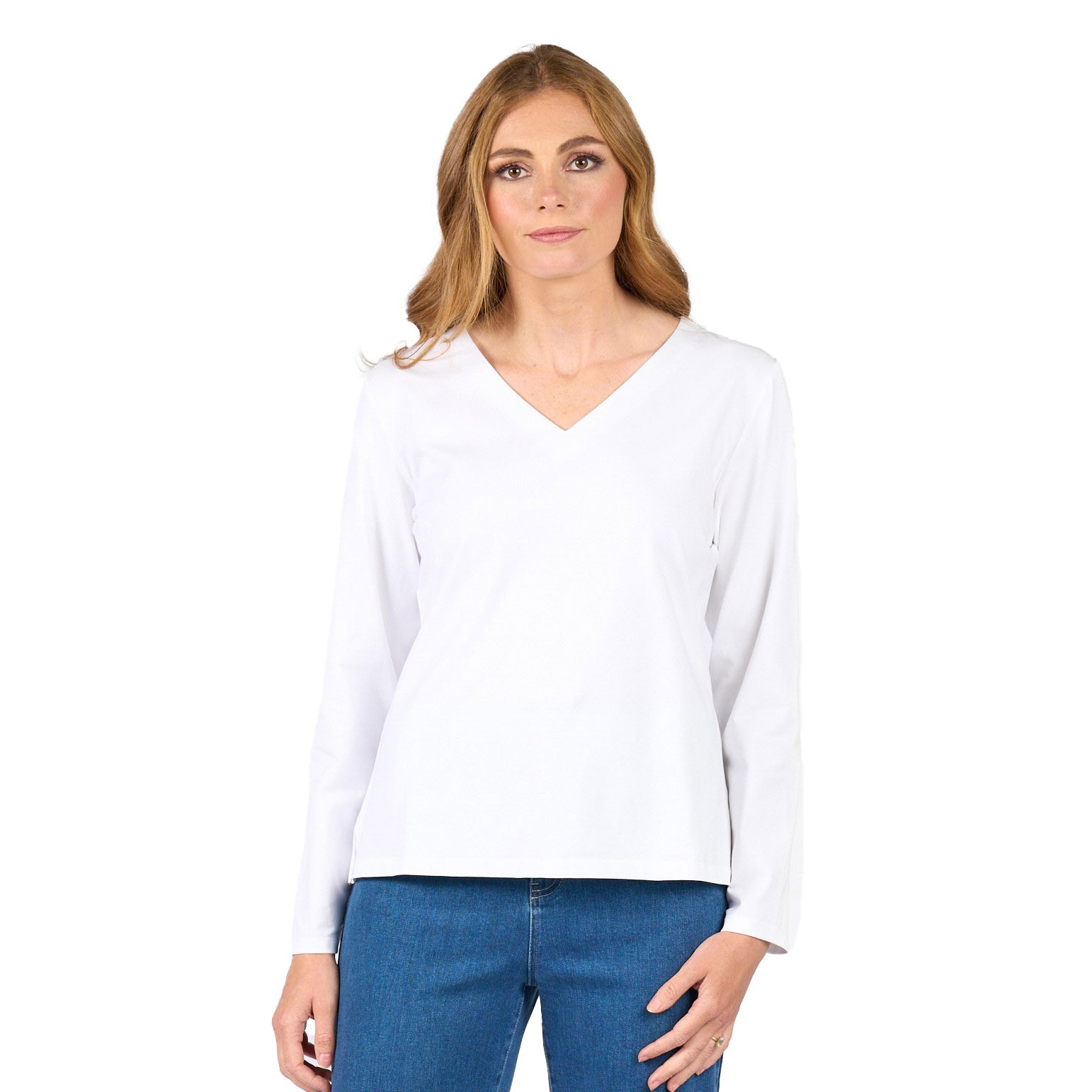 Vassalli V Neck Long Sleeve Top