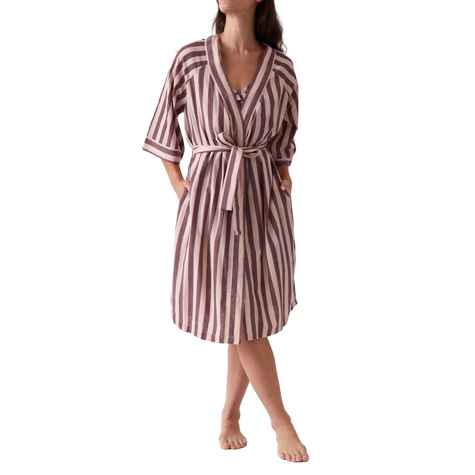 Yarn Robe Wallace Cotton Tula Yarn Dyed Robe | Ballantynes Department Store