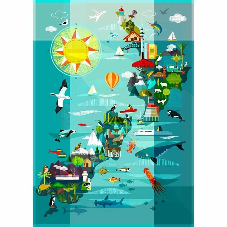 NZ Map Card